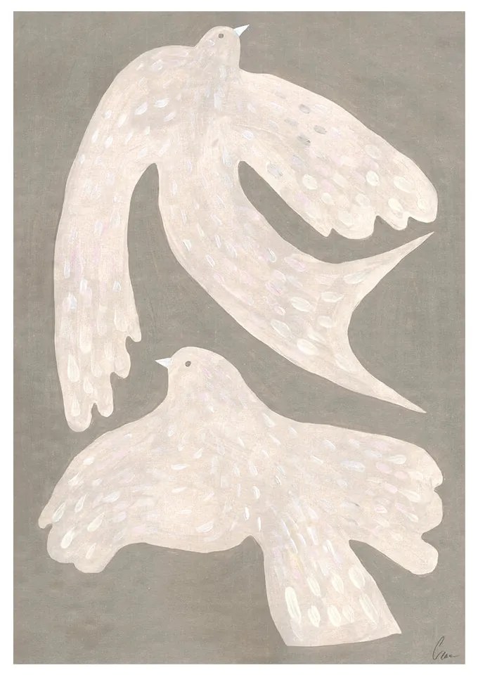 The Poster Club Plagát Two Birds by Clara Schicketanz 30x40 cm