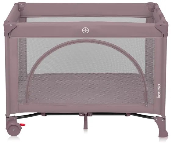 Lionelo - Cestovná postieľka LAURA Ružová (telová)