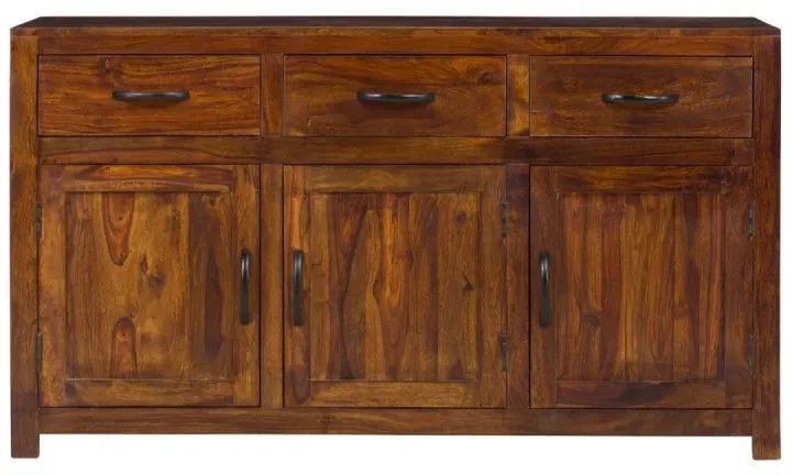 furniture-nabytek.cz - Masívny príborník Palison z palisandru, lakovaný, hnedý – 140×42×80 cm