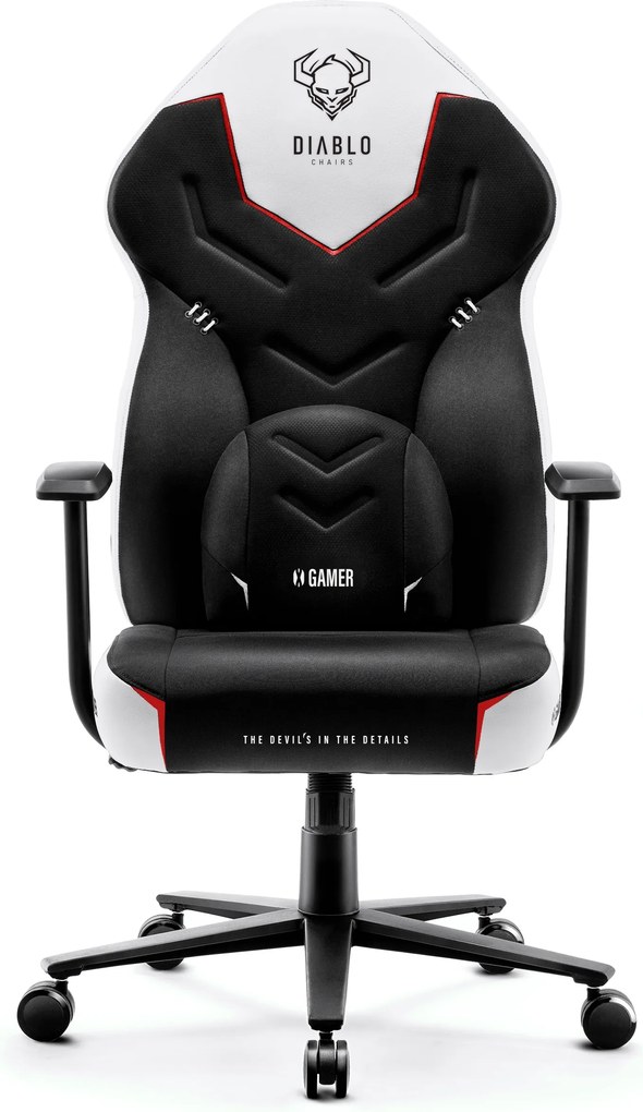 Herné kreslo z ekokože biele Normal Size: Diablo X-Gamer 2.0 Snow White