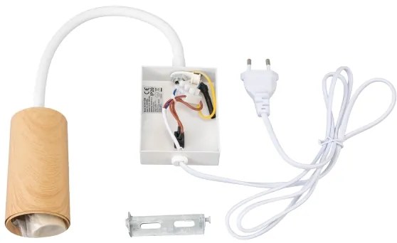 BRILAGI - Flexibilná nástenná lampa SELE 1xGU10/30W/230V biela/dubový dekor