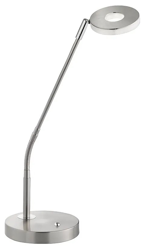 Kovová LED stmievateľná stolová lampa v striebornej farbe (výška 60 cm) Dent – Fischer & Honsel