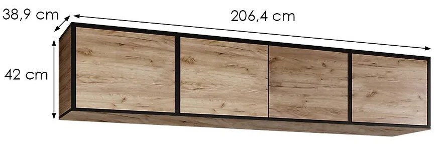 Nadstavec Eden 4d Zlatý Craft dub