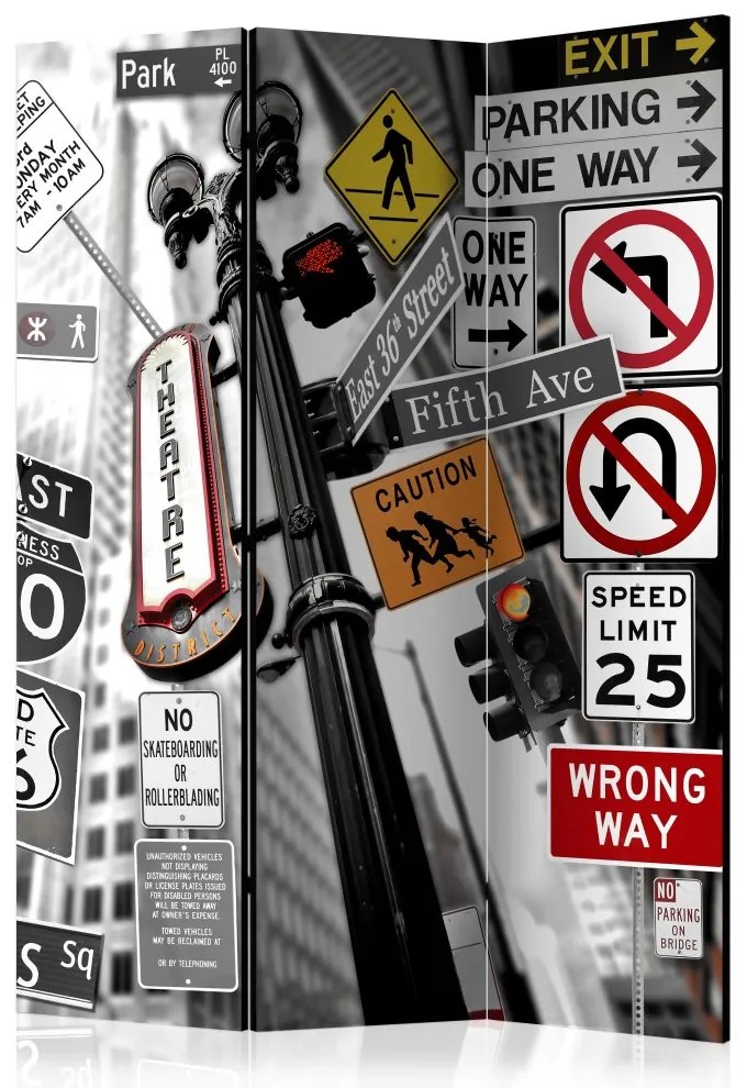 Artgeist Paraván - New York Signs [Room Dividers]