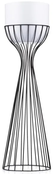 Kovový kvetináč LOFT 68x20 cm čierna/biela