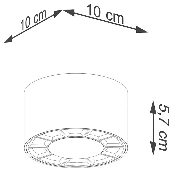 Stropné LED svietidlo Dio, 1x LED 10w, 4000k, w