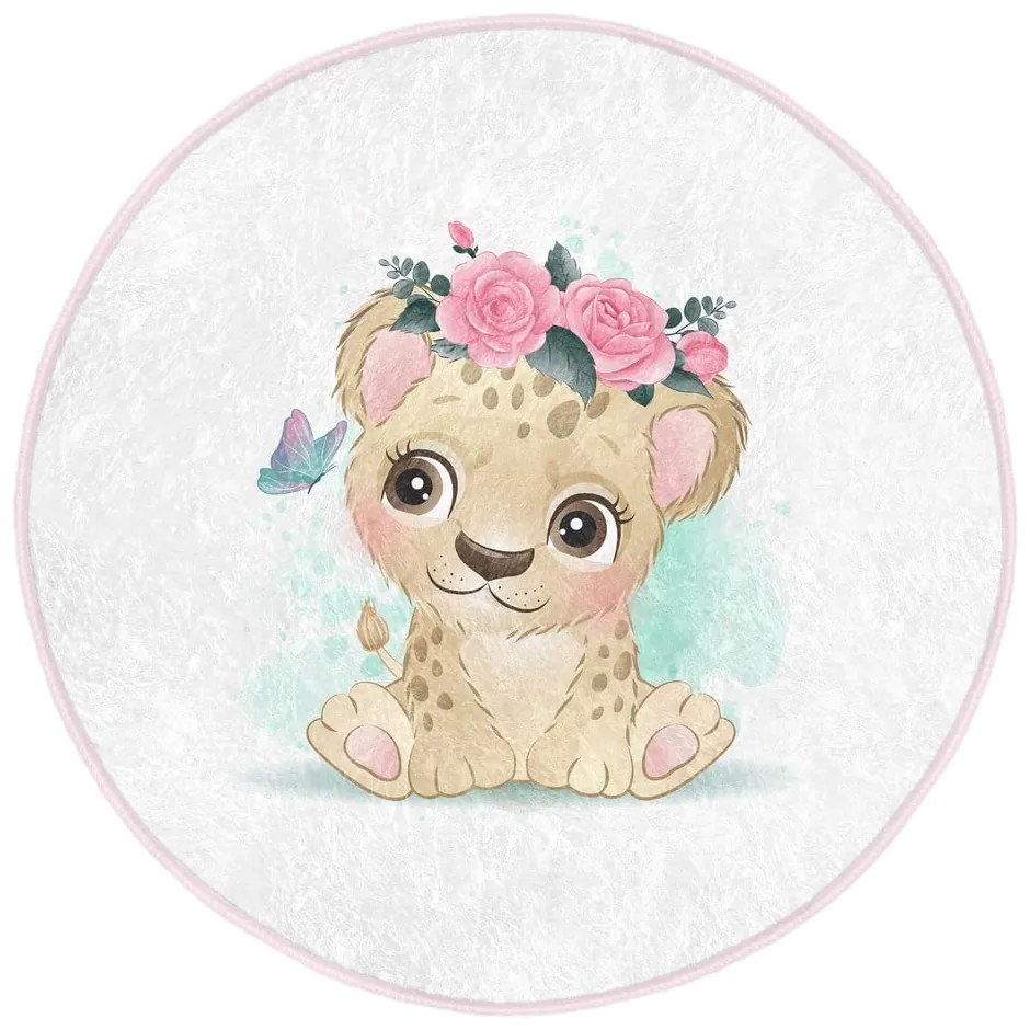 Biely detský koberec ø 80 cm Comfort – Mila Home