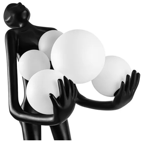 Azzardo AZ4985 - Stojacia lampa ATLAS 6xE14/50W/230V 180 cm živica