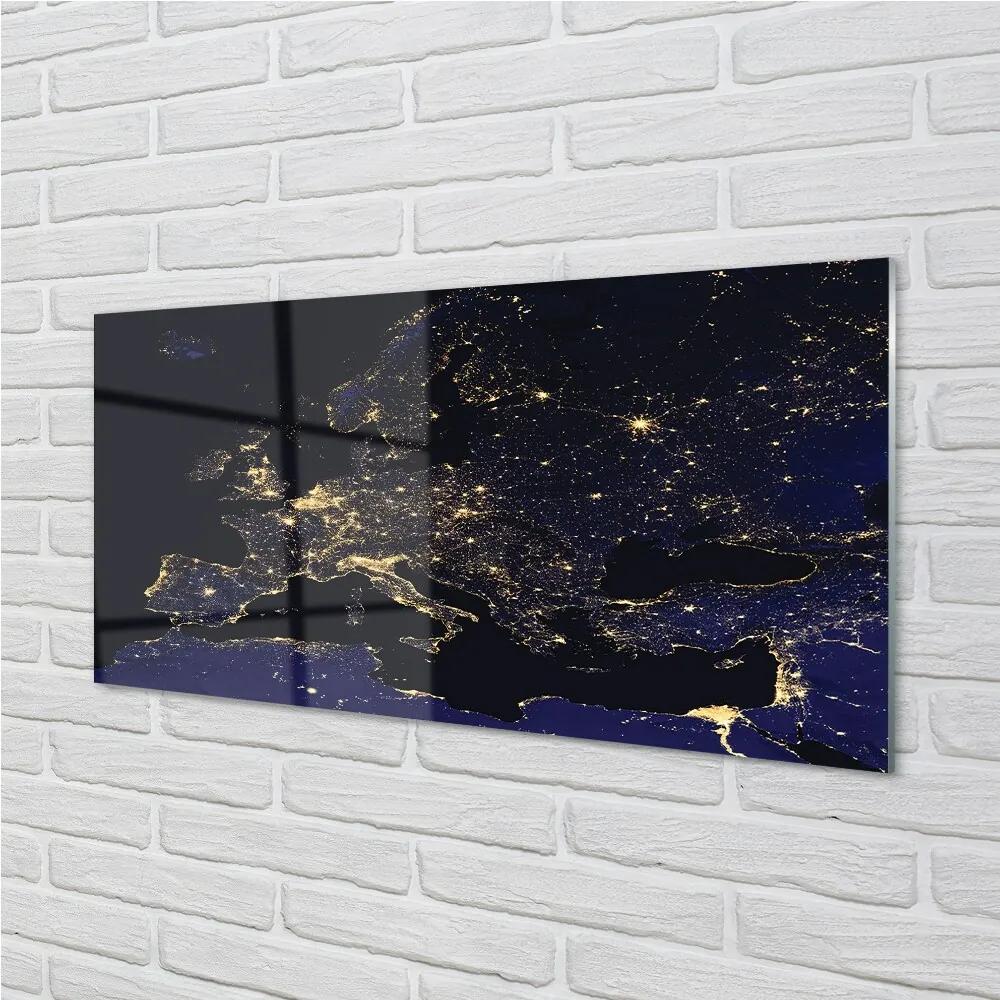 Obraz na skle sky mapa svetle 120x60 cm