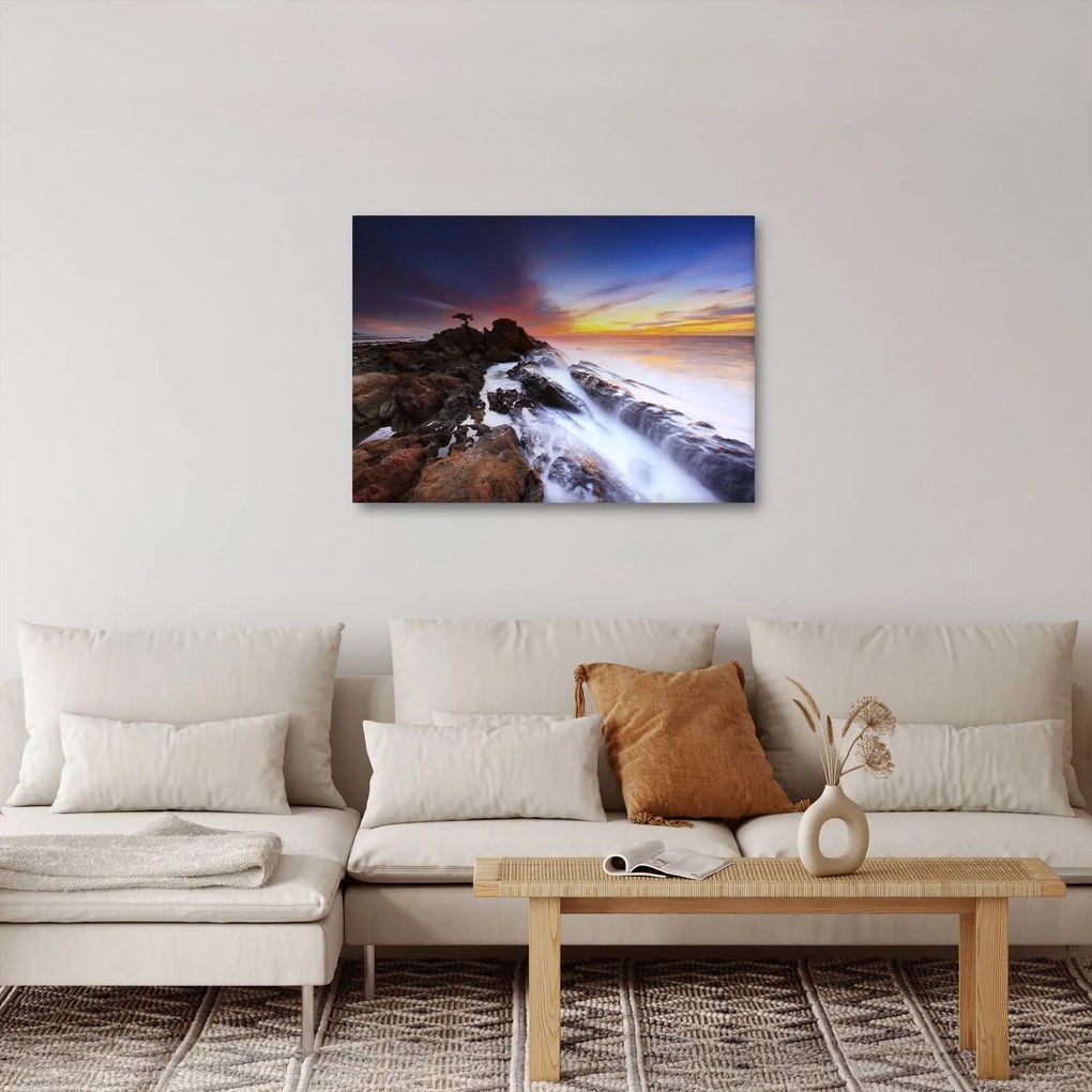 Obraz hory v hmle (70x50 cm)