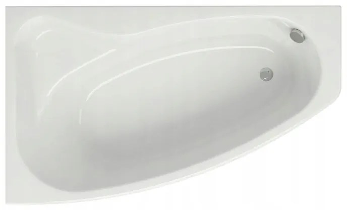 Cersanit Sicilia, asymetrická rohová vaňa ľavá 170x100cm + nožičky, biela, S301-097