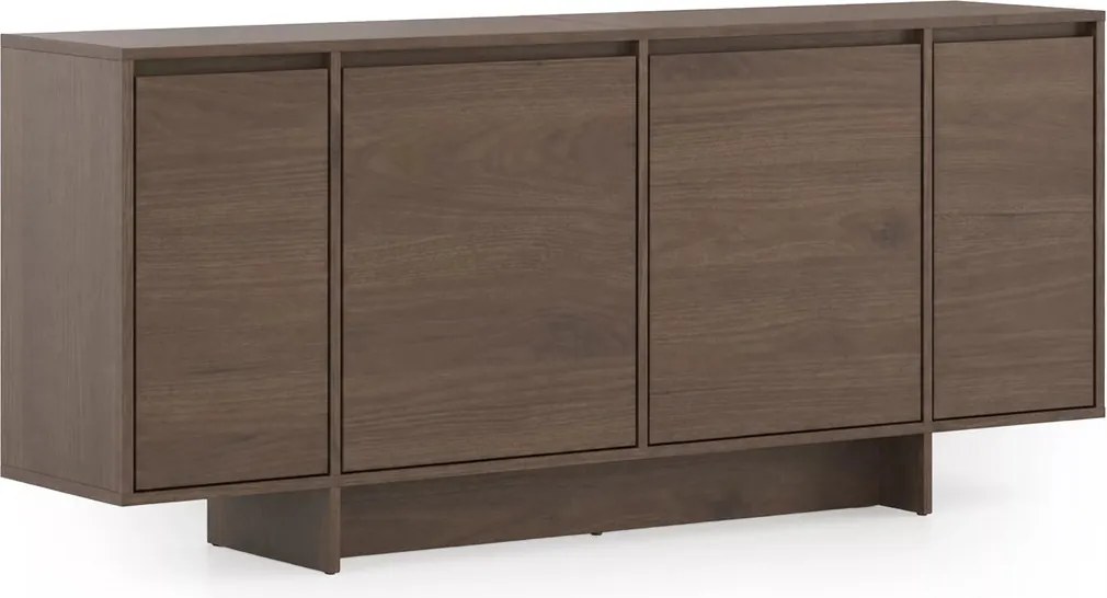 Štvor dverová komoda Zolia 180 cm na sokli - elegantný orech