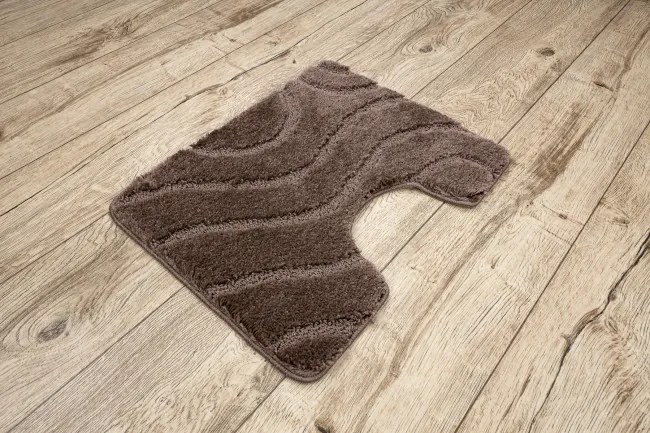 Sada kúpeľňových koberčekov SUPREME WAVES vlny, hnedá