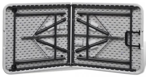 Biely skladací záhradný stôl s doskou z HDPE 122 cm-
