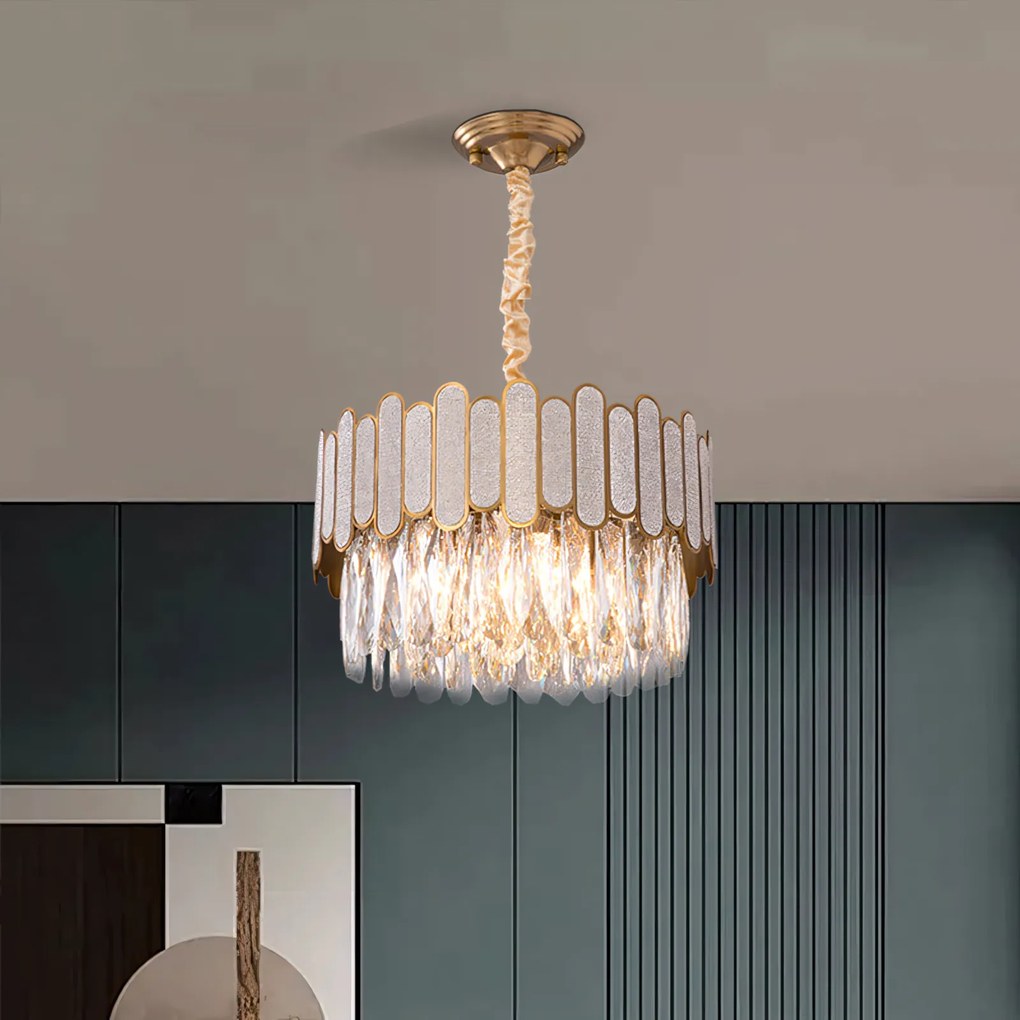 Toolight Toolight, stropné svietidlo 40cm, 6xE14, APP1746-4CP, zlatá, OSW-04045