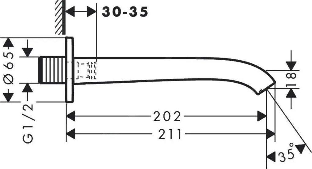 Hansgrohe Vivenis, vaňový vpust, chrómová, HAN-75410000