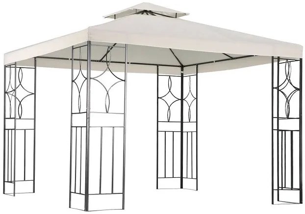 Záhradný altán BestBerg BBGG-61 / 300 x 300 x 260 cm / béžová