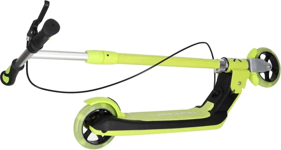 KIK Detská skladacia kolobežka Trike Fix, LED kolesá, neónovo zelená