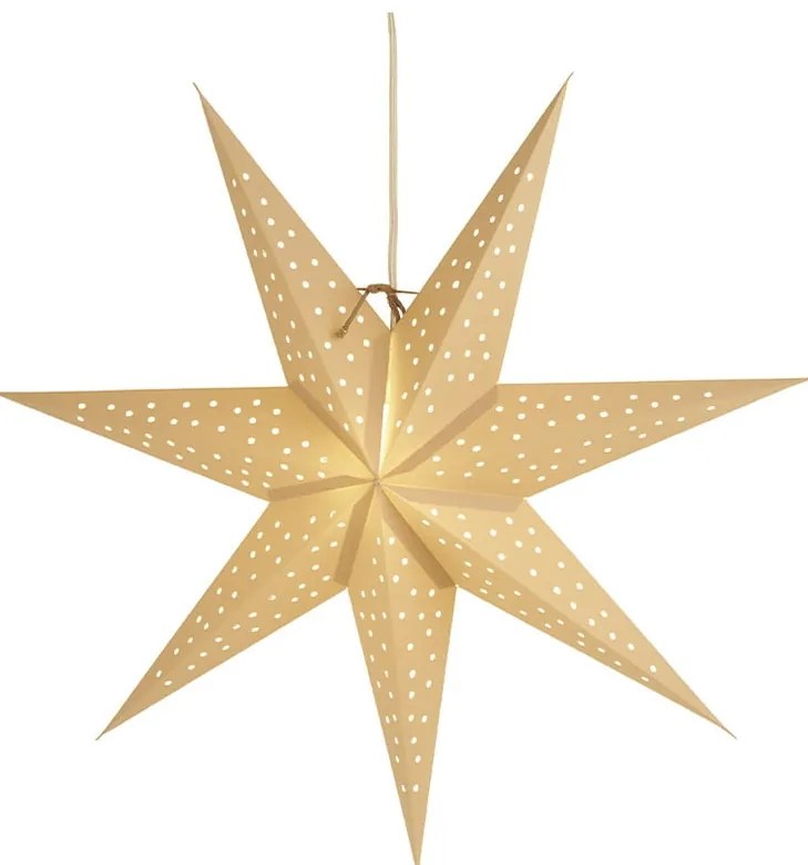 Watt & Veke Závesná svietiaca hviezda Stella Beige 60 cm