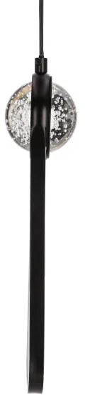 LED Luster na lanku LACRIMA LED/15W/230V 3000K čierna