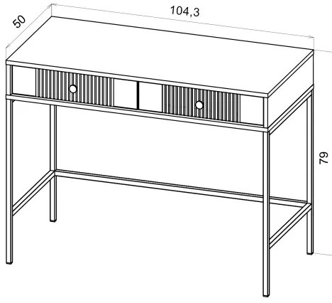 Konzolový stolík LUE čierny