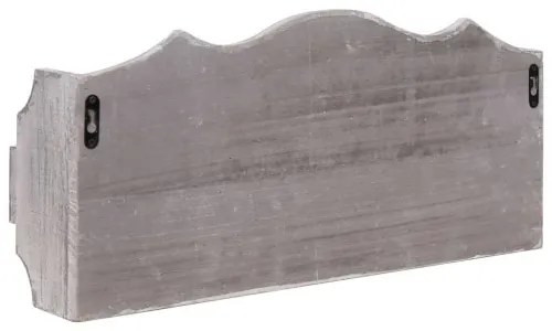 vidaXL Nástenný vešiak sivý 50x10x23 cm drevený-