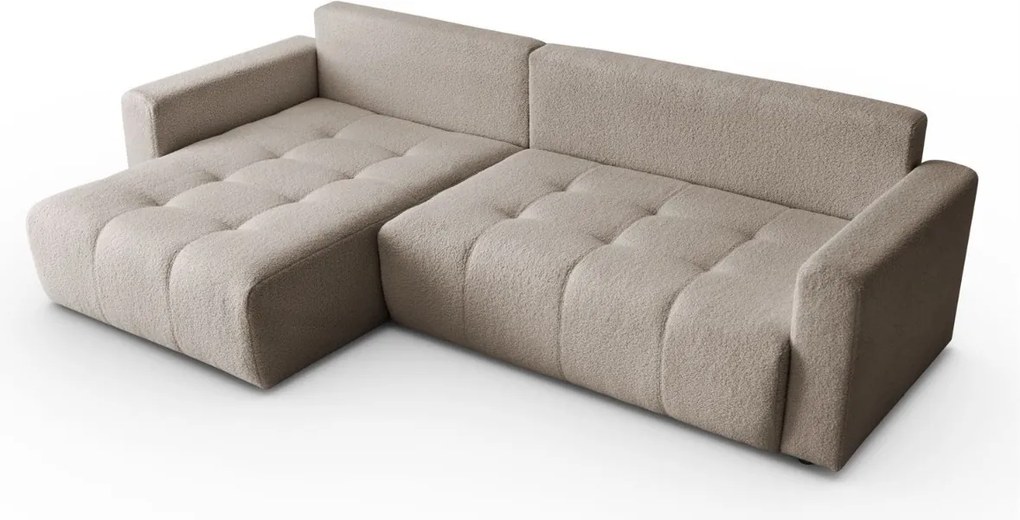 ROHOVÁ SEDAČKA SHARLOTTE 261 x 143 cm BÉŽOVÁ