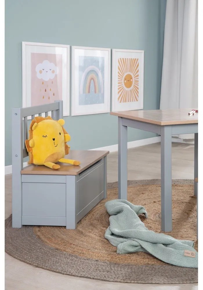 Taupe detská lavica Woody – Roba