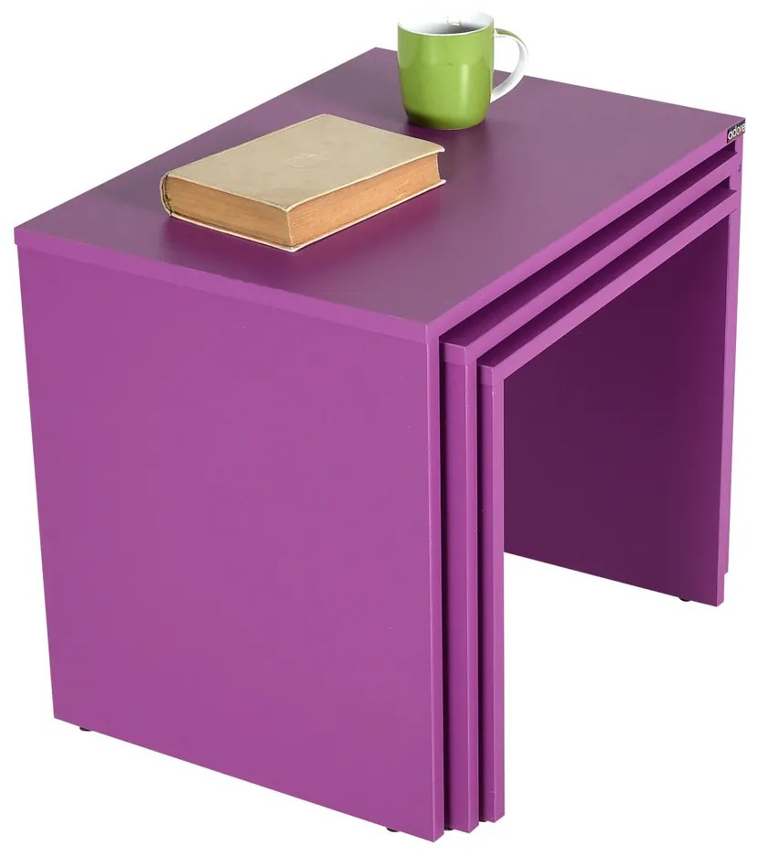 Skladací stôl SHP Purple, 3 ks