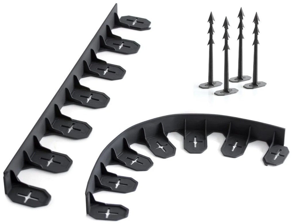 PROSPERPLAST Obrubník neviditeľný BORDER 0645 čierny 480cm