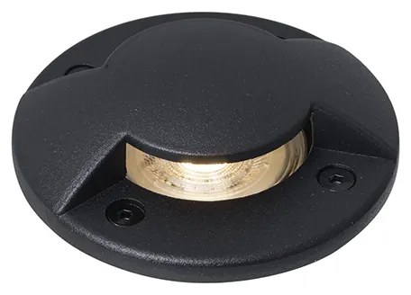 Moderné zemné bodové svietidlo čierne GU10 50 mm 2-svetelný efekt IP65 - Cellar