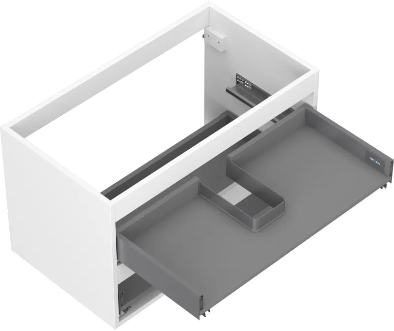 Mexen Box-A, závesná skrinka 80 cm, 2 zásuvky, biela matná, 91AX0-0800-470-2-01