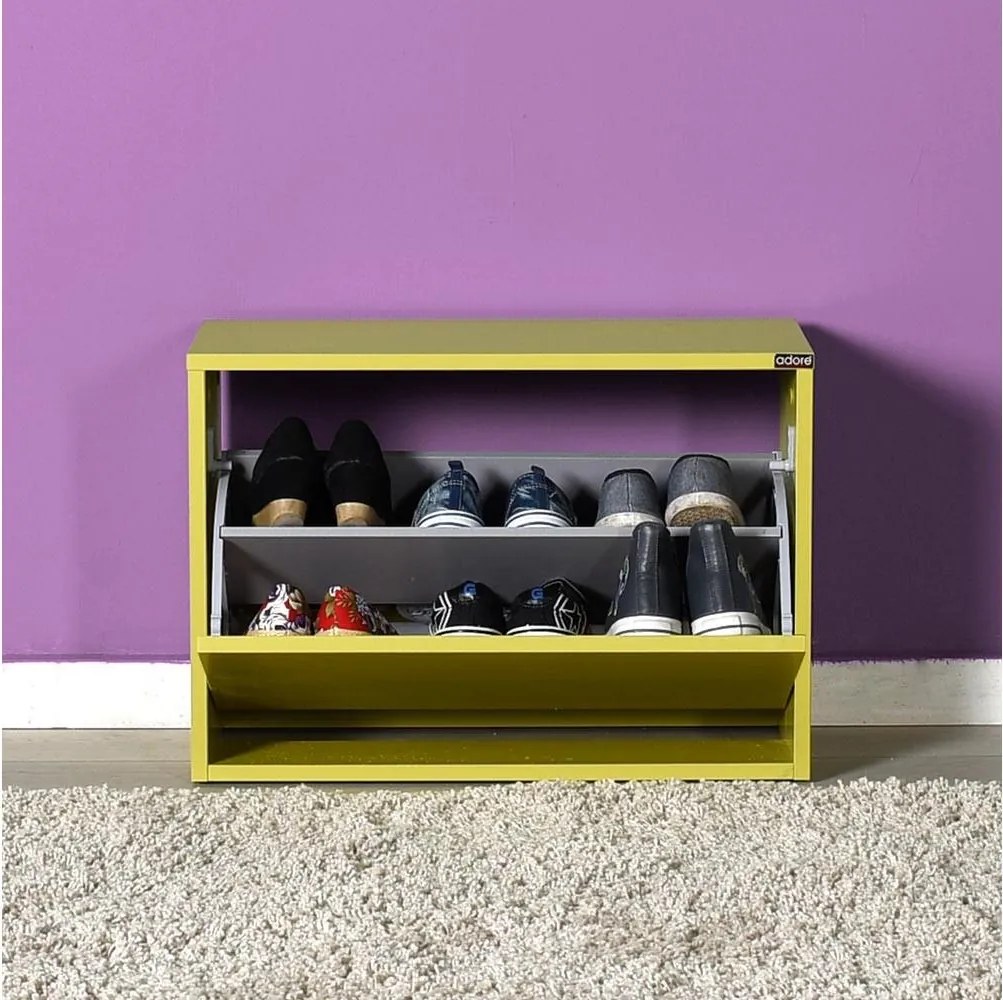 Botník (skrinka na topánky) Tosina 1 (zelená). Akcia -13%. Vlastná spoľahlivá doprava až k Vám domov. 1094534