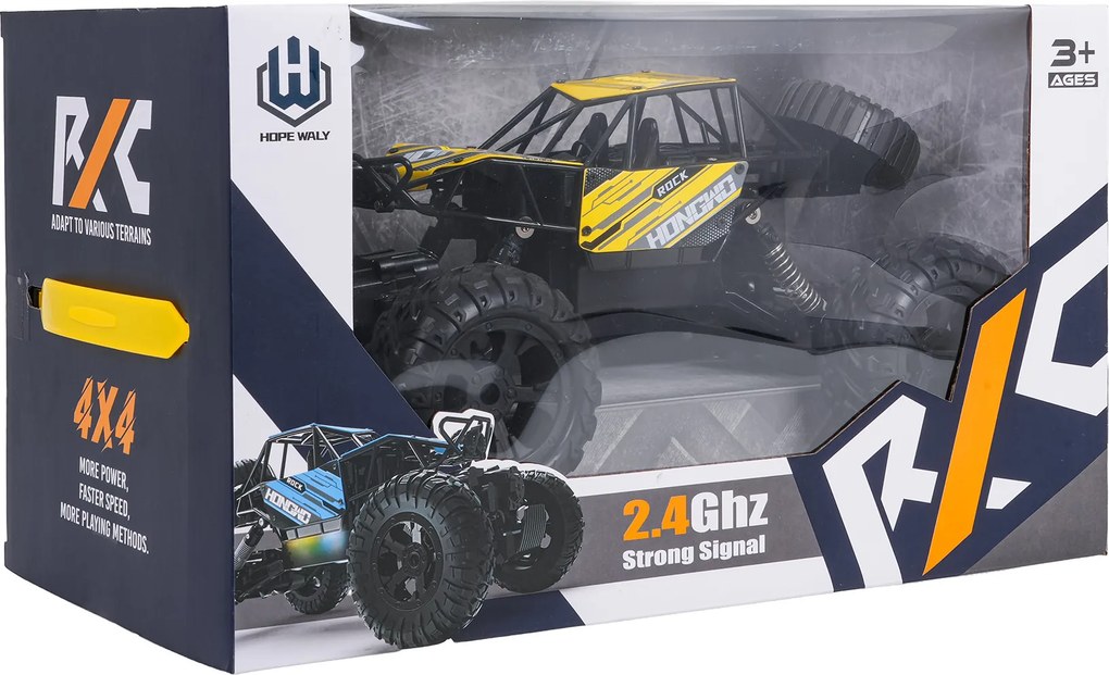 Ramiz RC crawler ROCK na diaľkové ovládanie 1:14, žltý