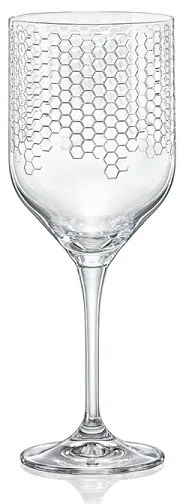 Crystalex Poháre na víno Honeycomb 400 ml, 6 ks