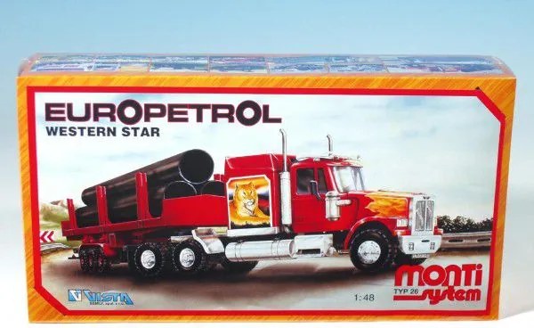 Stavebnice Monti 26 Europetrol Western star 1:48 v krabici 32x20,5x7,5cm