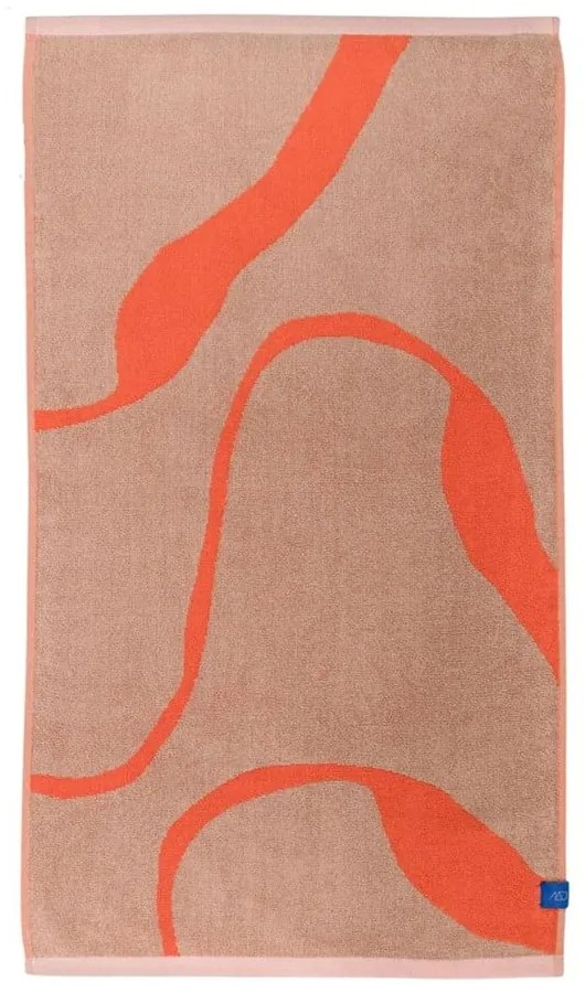 Oranžová/svetlohnedá osuška z Bio bavlny 70x133 cm Nova Arte – Mette Ditmer Denmark