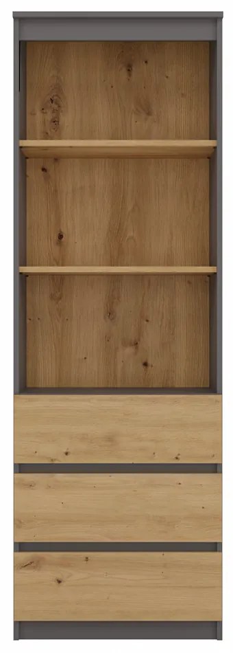 Regál Respeto 1 (antracit + dub artisan). Akcia -20%. Vlastná spoľahlivá doprava až k Vám domov. 1132646