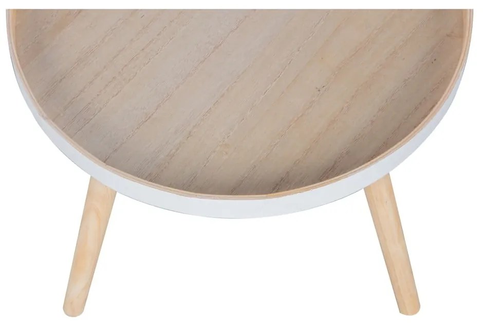 Odkladací stolík s bielym detailom WOOOD Sasha