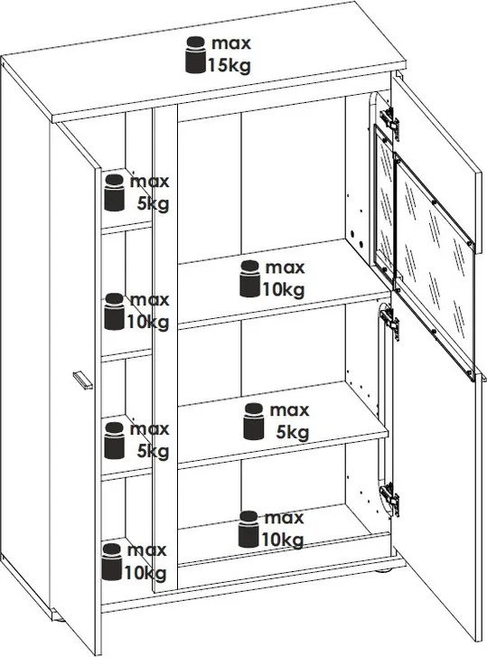 Nízka vitrína Salinas