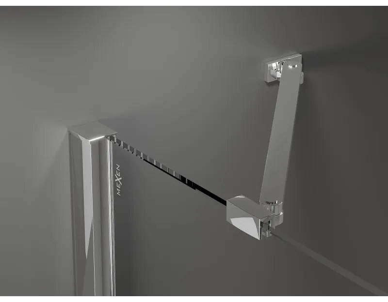 Mexen Velar Duo, posuvné sprchové dvere do otvoru 180 cm, 8mm šedé sklo, chrómová, 871-180-000-42-01