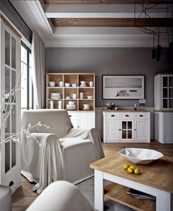 Regál PROVENCE R2, sosna andersen/lefkas ciemny.