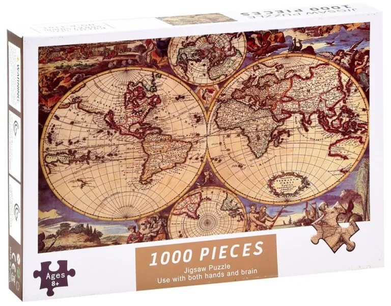 ZA3963 DR Puzzle starodávna MAPA SVETA 1000 dielikov