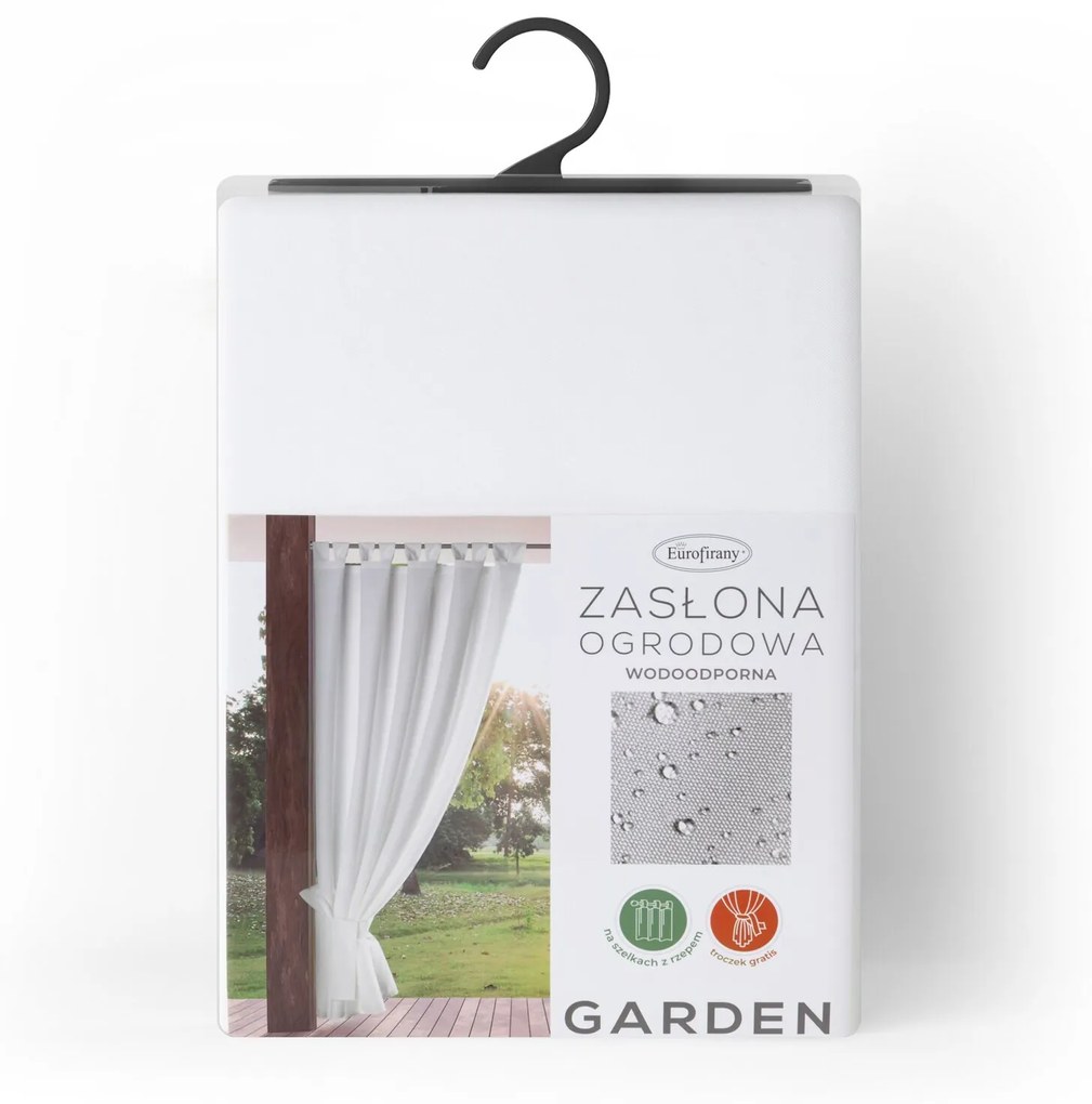 ZÁHRADNÝ VODEODOLNÝ ZÁVES NA PÚTKACH GARDEN 155X220 CM BIELA