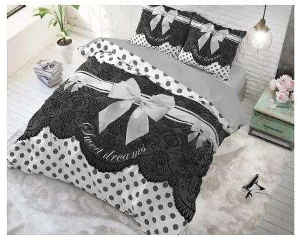 Sammer Romantické posteľné obliečky v sivej farbe 5902963474988 200 x 200 cm