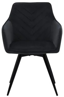 Otočná jedálenská stolička čierna ATEMO