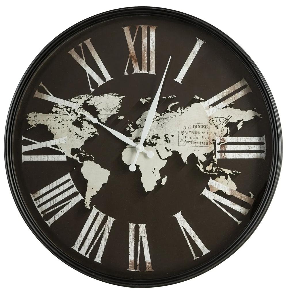 Dekoračné hodiny 60x6x60 cm čierna