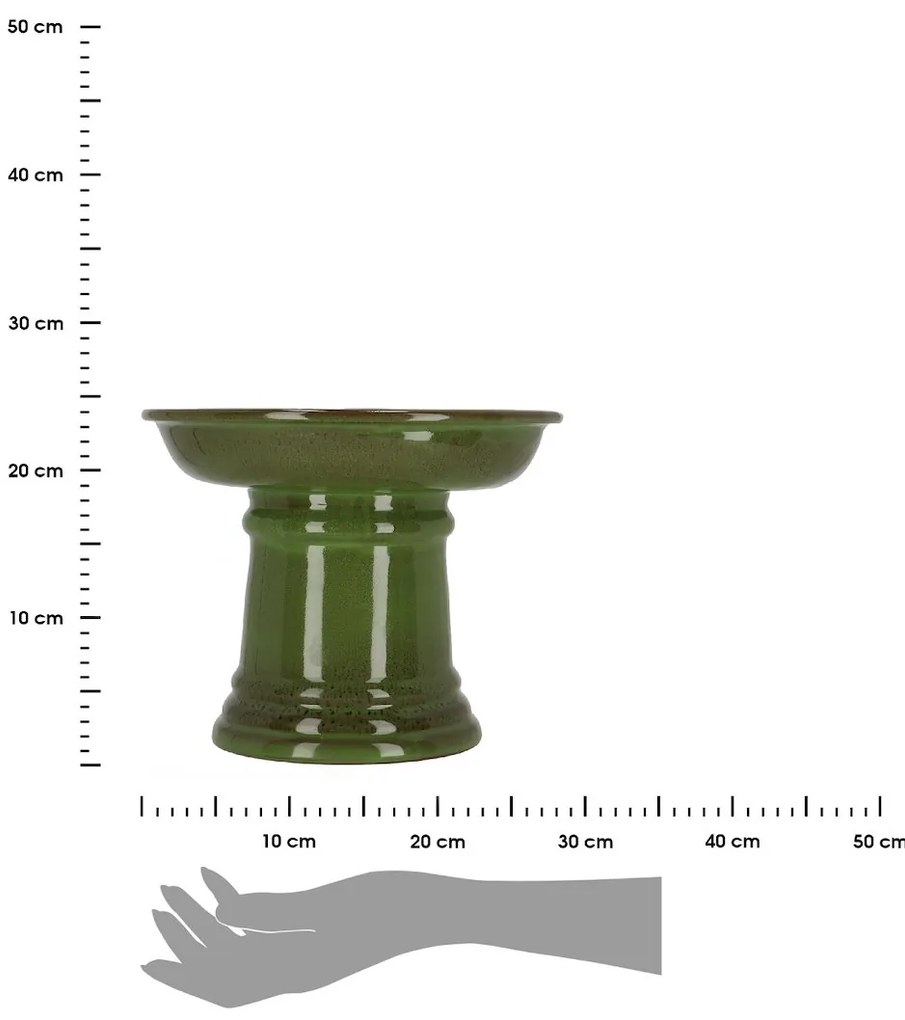 Esschert Design Napájadlo pre vtáky na nohe Max, 22,3x28,8 cm, terakota, zelená