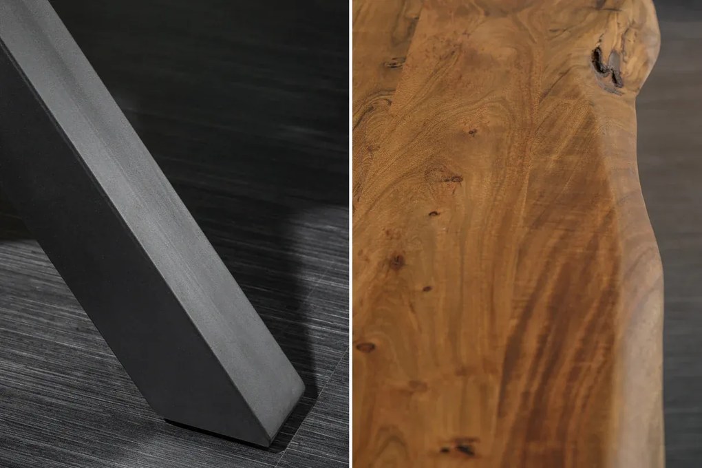 Jedálenský stôl MAMMUT 180 cm, X-nohy, 35 mm masívne akáciové drevo