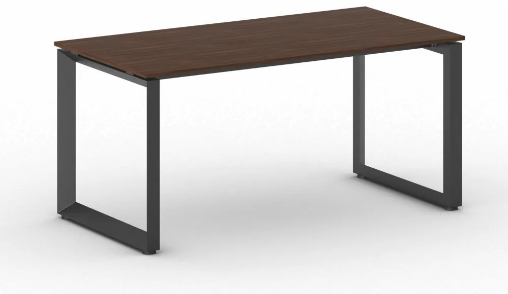 Kancelársky stôl PRIMO INSPIRE, 160x80 cm, čierna podnož, orech